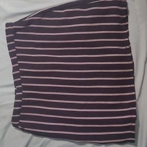 Black and white pinstripe skirt
